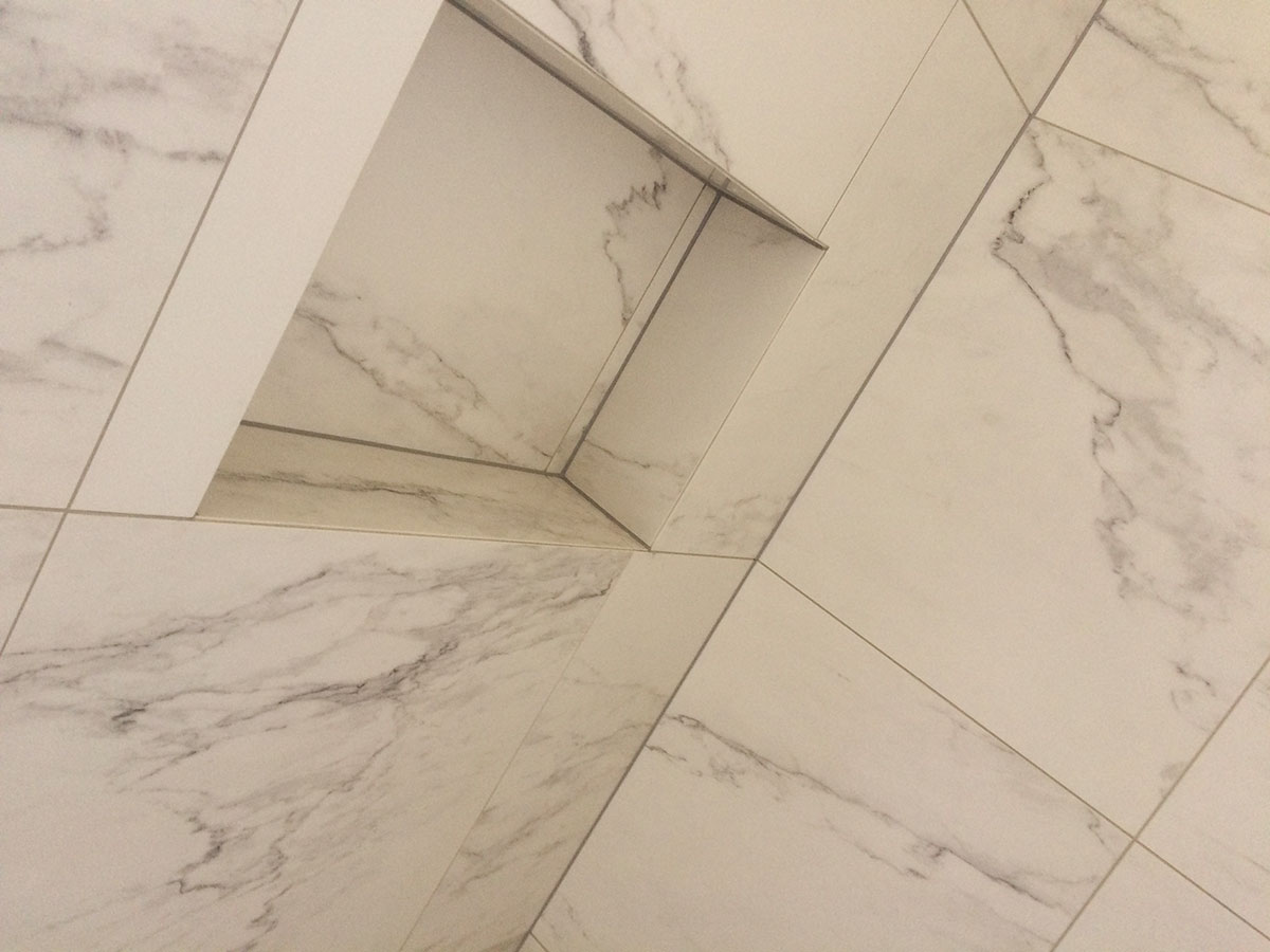 Self-levelled floor ready for tiling in an Auckland bathroom