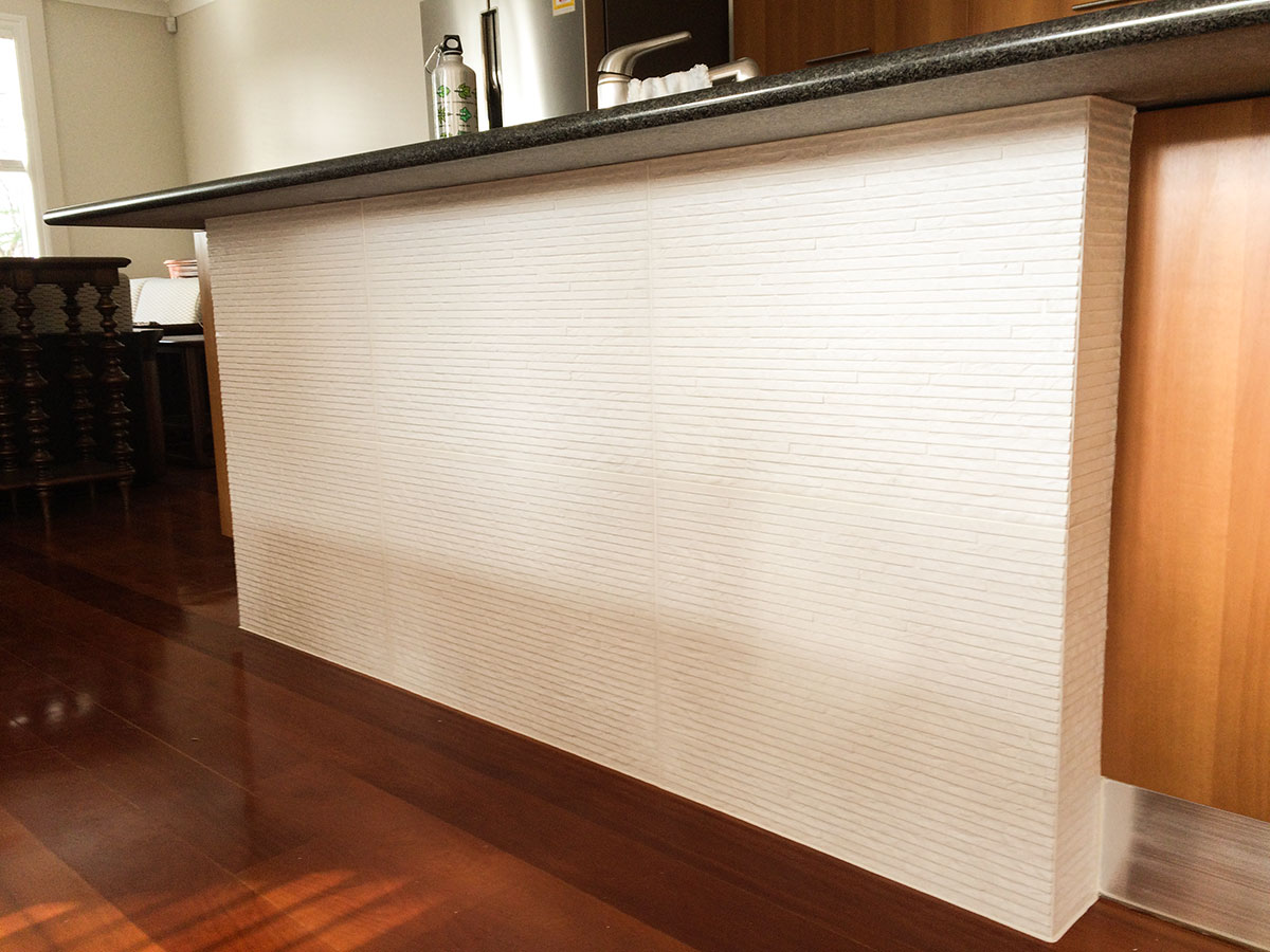 Tile splashback installation in an Auckland kitchen