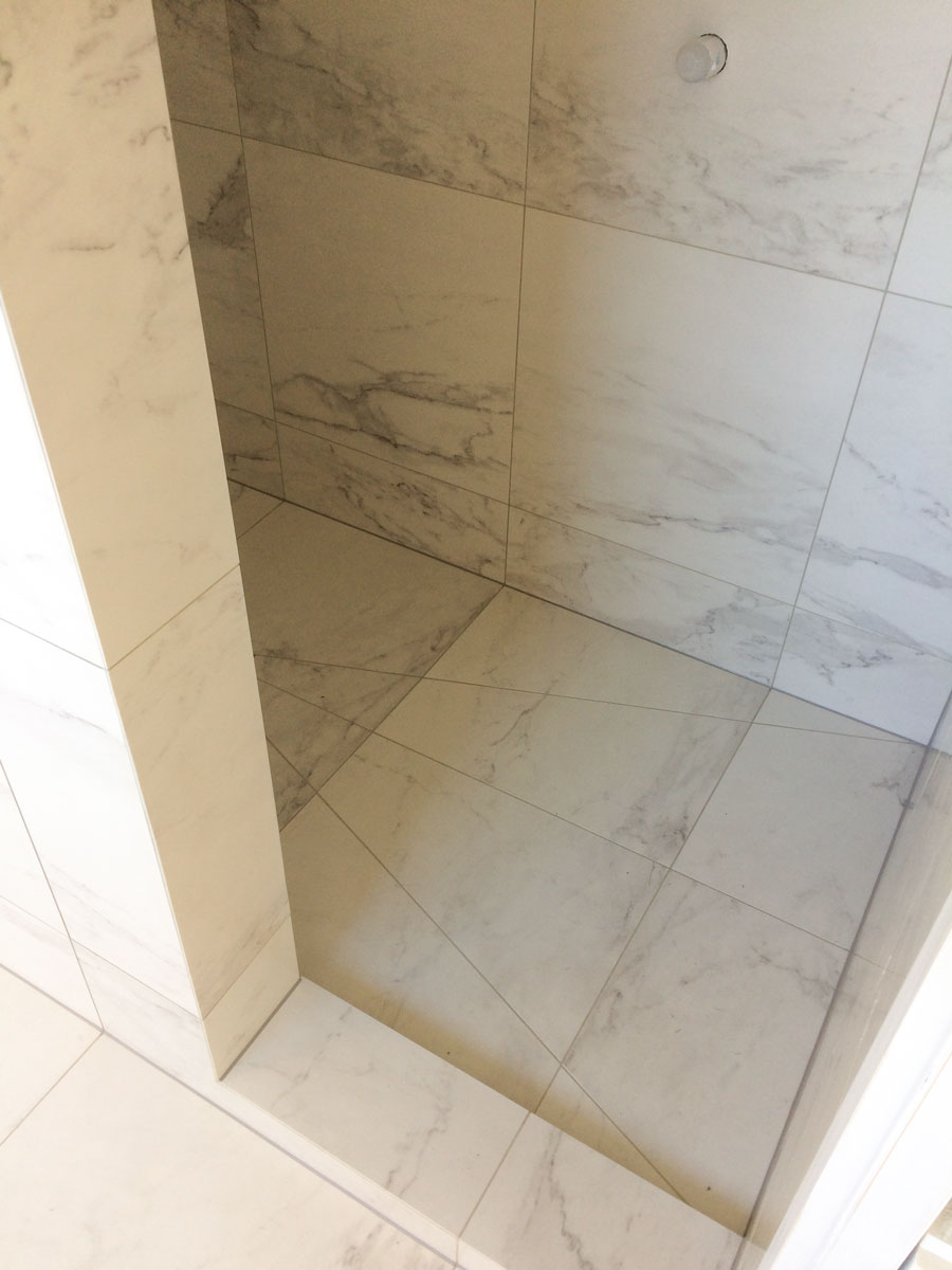 Epoxy grout in a tiled Auckland shower