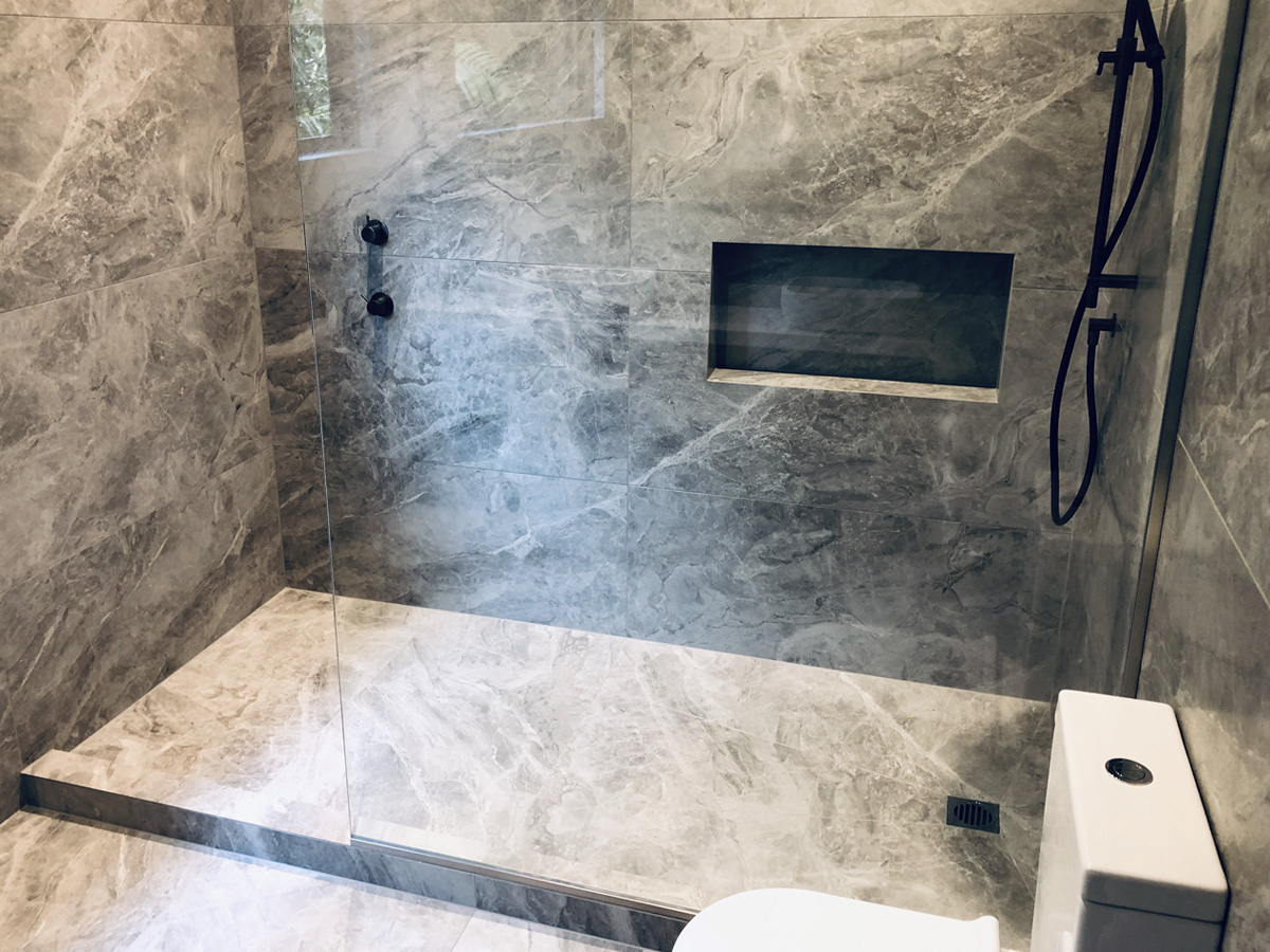 Designer bathroom tiling in Auckland by Hi Tech Tiling