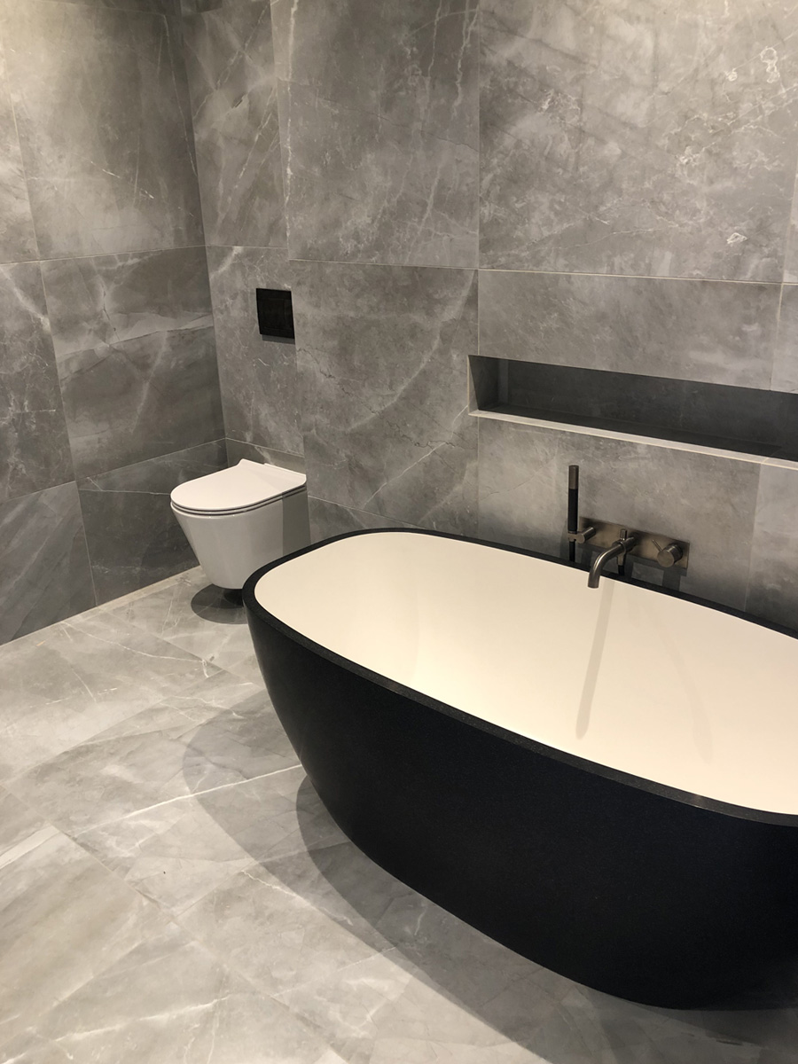 Heated tiled bathroom floor in Auckland